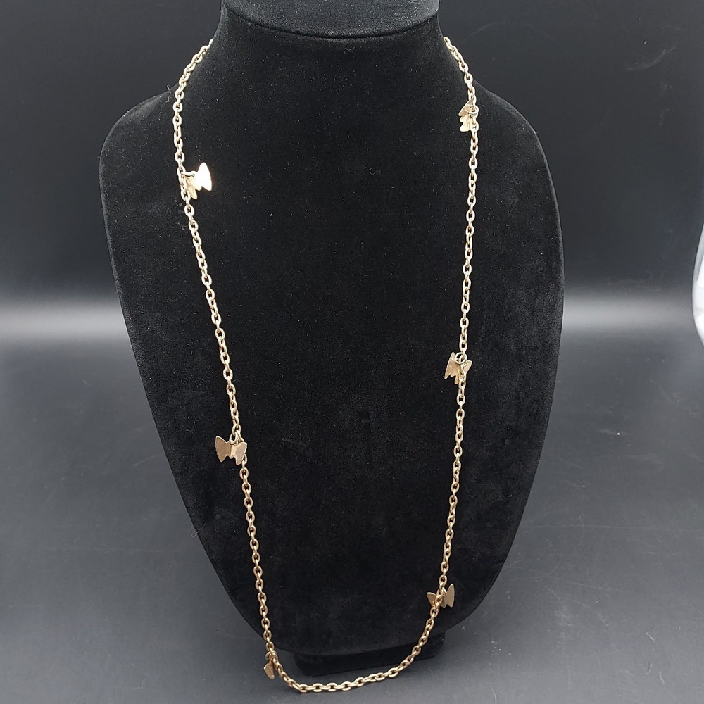 Sarah Coventry Gold‎ Tone Butterfly Necklace Vintage Costume Jewelry